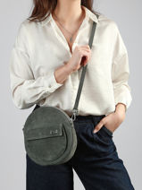 Cross Body Tas Dorine Su�de Leder Nathan baume Groen nathan I-FINE1-vue-porte